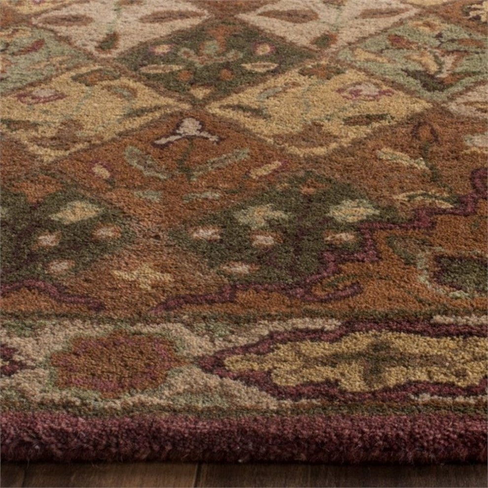 Safavieh Heritage 8' X 10' Hand Tufted Wool Pile Rug in Rust and Ivory