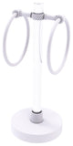 Clearview Vanity Guest Towel Ring with Twisted Accents, Matte White