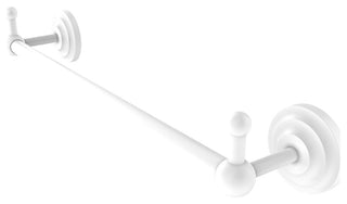 Prestige Que New 24" Towel Bar with Integrated Hooks, Matte White