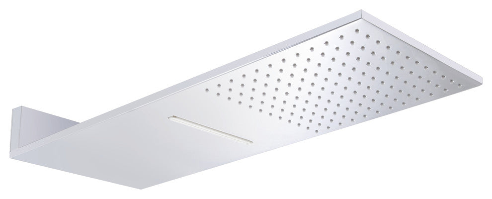 ALFI brand RAIN10SW-PC Polished 10" Wall-Mounted Waterfall Rain Shower Head