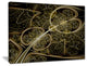 "Yellow Metallic Fabric Pattern" Digital Canvas Print, 20"x12"