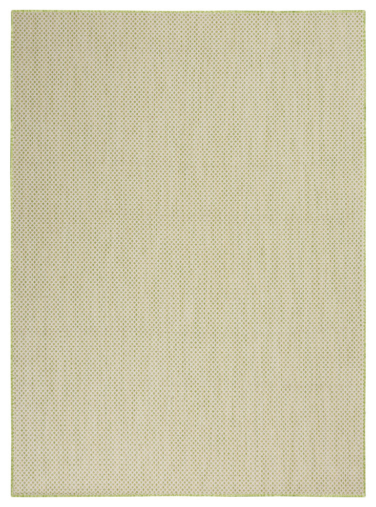 Nourison Courtyard 6' x 9' Ivory Green Modern Area Rug