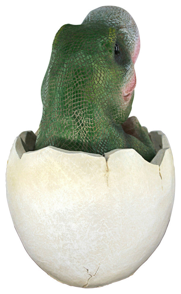 Baby Tyrannosaurus Rex Dino Egg Statue