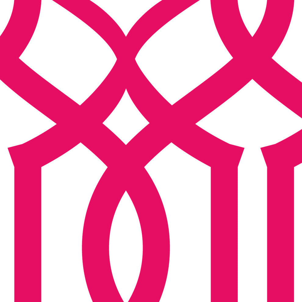 Avant Trellis Peel and Stick Vinyl Wallpaper, Magenta, 24"w X 60"h