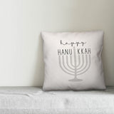 Happy Hanukkah Menorah 20"x20" Throw Pillow Cover