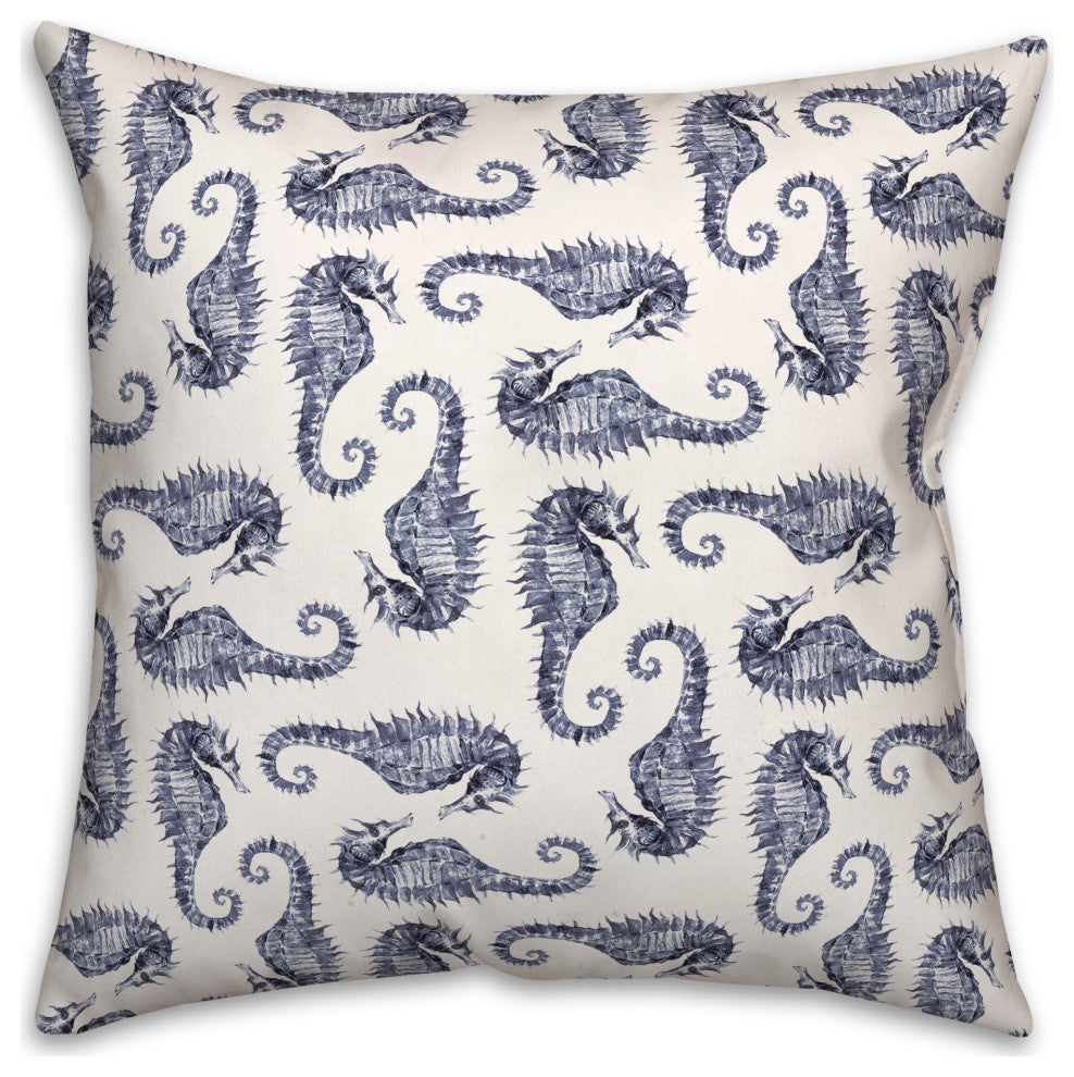 Seahorse Pattern 18x18 Indoor / Outdoor Pillow