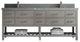 Parker 84 Double Sink Bathroom Vanity Elephant Skin Gray 2" Piatra Gray Quartz