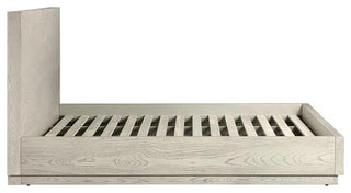 Armen Living Abbey King Modern Wood Platform Bed in Gray Oak