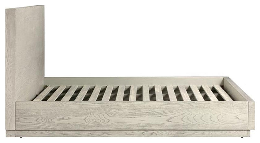 Armen Living Abbey King Modern Wood Platform Bed in Gray Oak