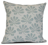 26x26", Ina, Floral Print Pillow, Aqua