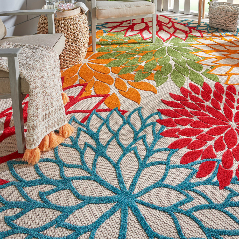 Nourison Aloha 3' x 5' Green Tropical Area Rug