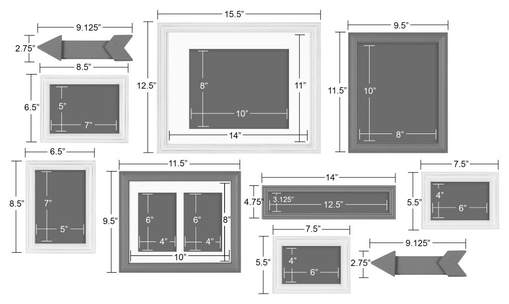 Bordeaux Expression Wall Picture Frame Set, Multi