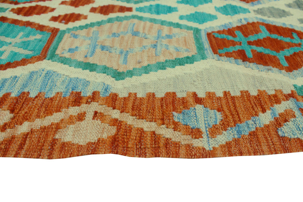Sangat Kilim Ansley Rust/Green Runner, 2'9x8'9