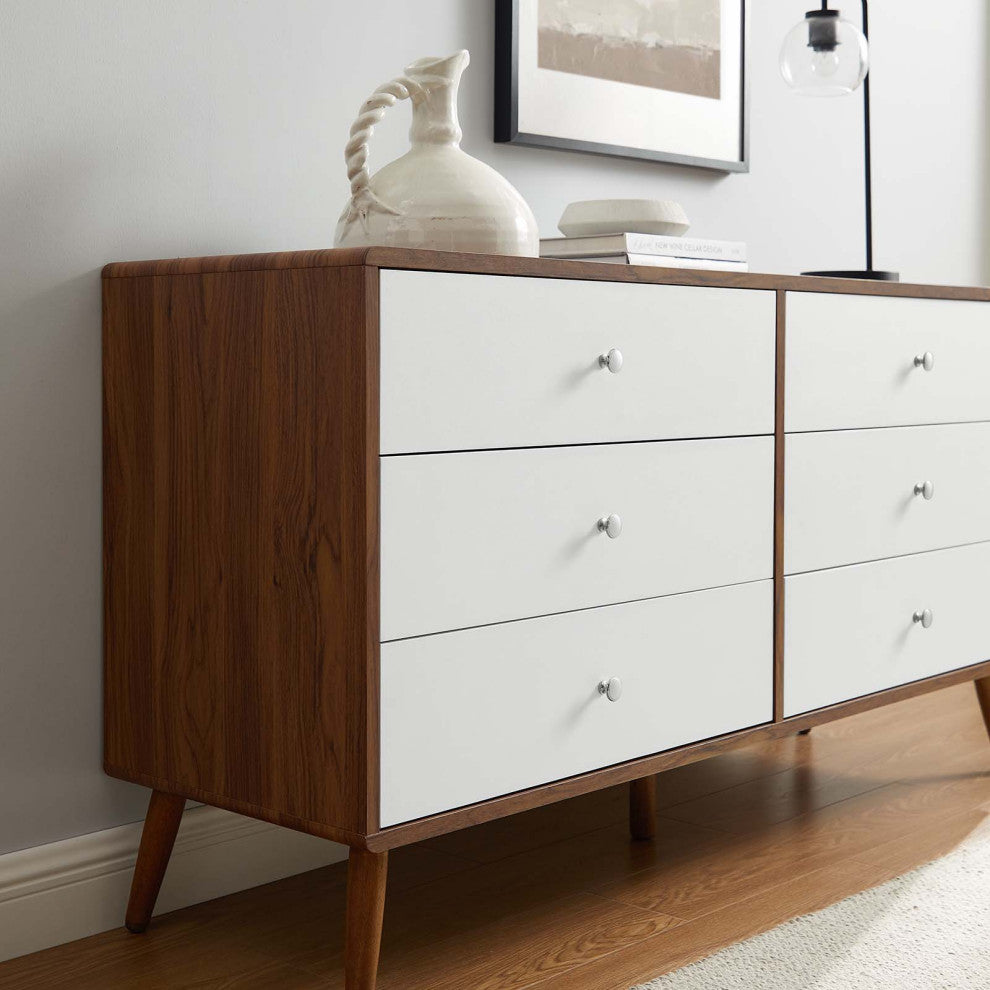Transmit 60" Dresser, Walnut White