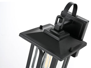 Home Living 7" Outdoor Wall Sconce, Black