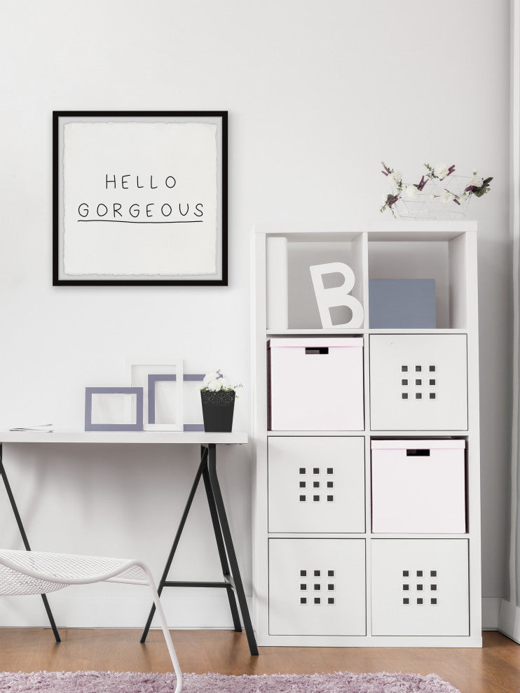 "Hello Gorgeous VI" Framed Painting Print, 32x32