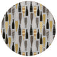 Indoor/Outdoor Kendall KE12 Silver Machine Washable 8' x 8' Round Rug
