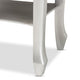 Eliya Classic and Traditional Brushed Silver Finished Wood 2-Drawer Nightstand