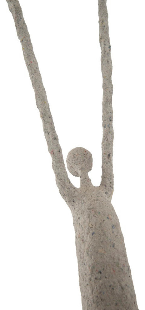 Human Sculpture, Hands Up, Paper Mache