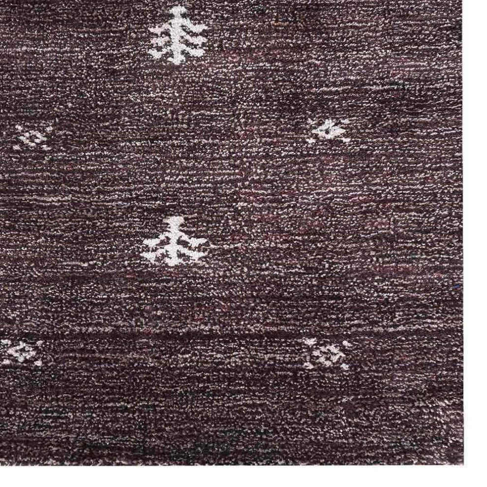 HAND KNOTTED LOOM SILK ECO-FRIENDLY RUGS-6'x6',Square,Brown White,Contemporary