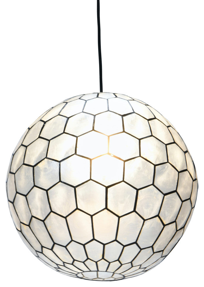 Capiz Honeycomb Ceiling Light, Large