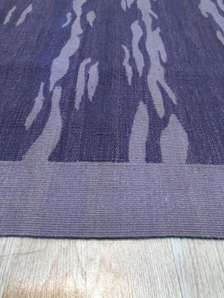 Purple Contemporary Modern Modern Flat Weave Area Rug