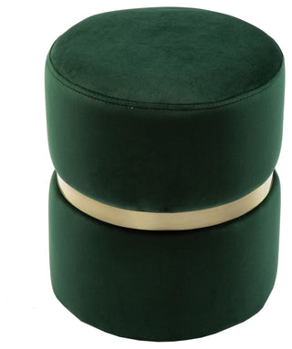 TOV Furniture Yamma Forest Green Velvet Ottoman