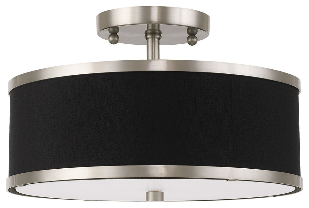 Livex Lighting Brushed Nickel 2-Light Ceiling Mount