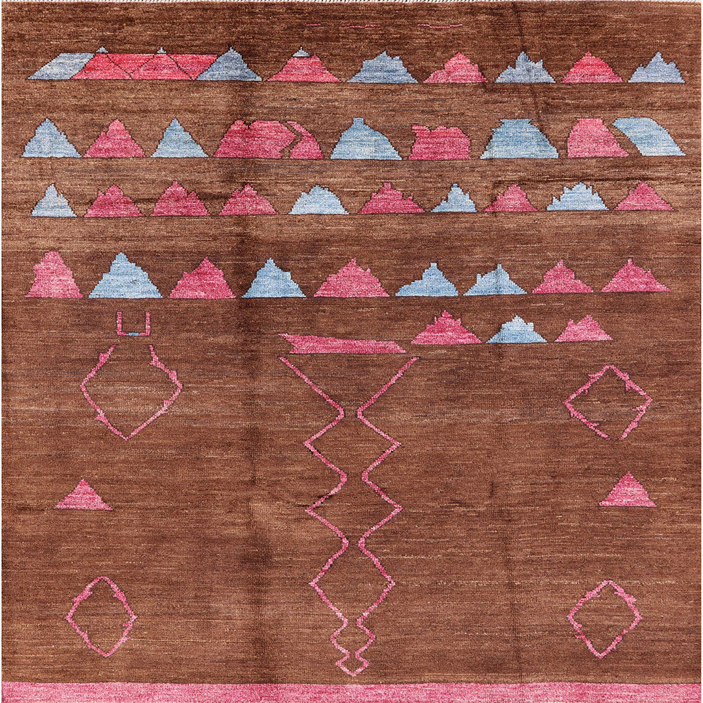 Ahgly Company Indoor Square Mid-Century Modern Area Rugs, 4' Square