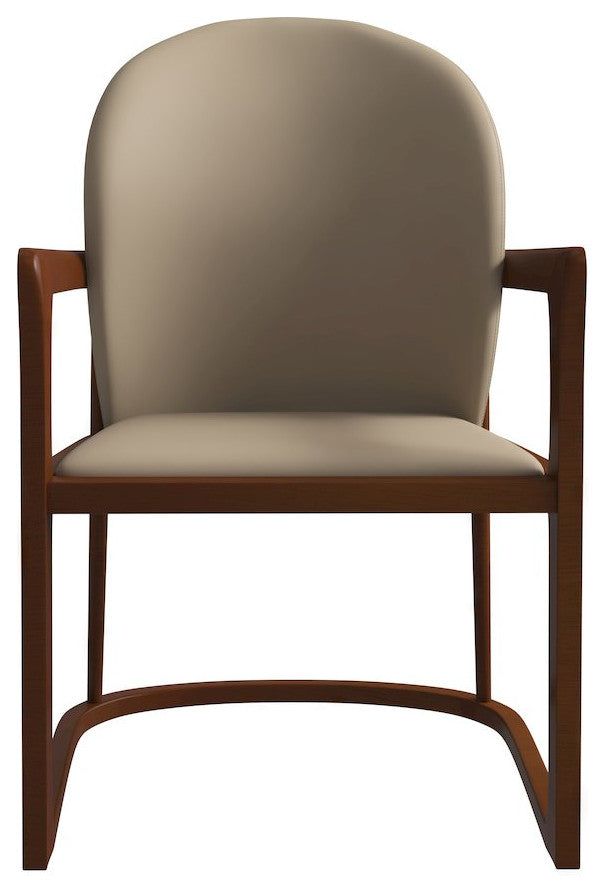 Svelta Elegant Wooden Dining Chair in Dark Toupe