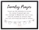 HomeRoots Black And White Laundry Prayer Wall Art