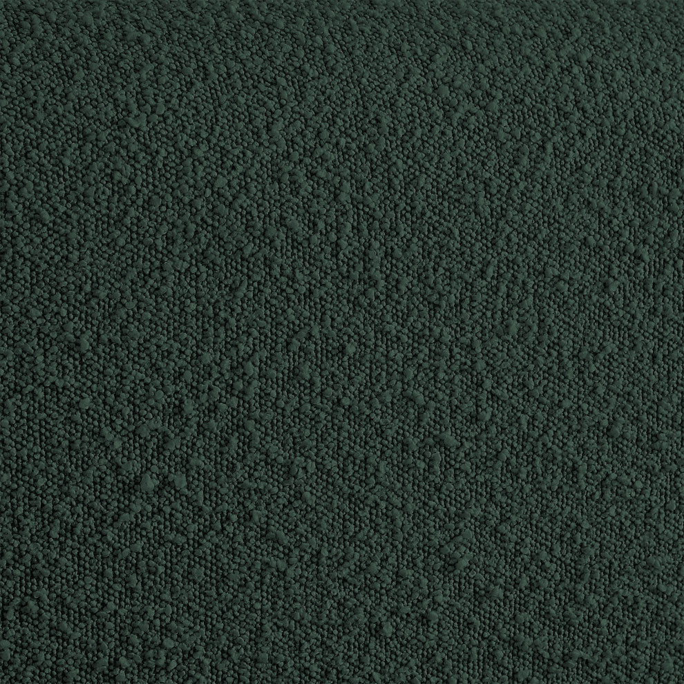 Stylus Black Boucle Fabric Full Bed, Green, Twin