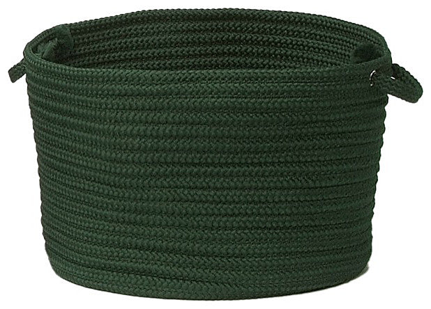 Colonial Mills Basket Simply Home Solid Dark Green Round
