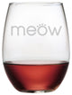 "Meow" Stemless Wine Glasses, Set of 4