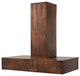 36" 735 CFM Chimney Smooth Copper Wall Mount Range Hood, Slim Baffle Filters