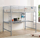 Tempo Full Size Workstation Loft Bed Silver
