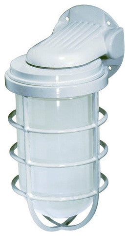 1 Light 11" Industrial Style Wall Mount With Frosted Glass