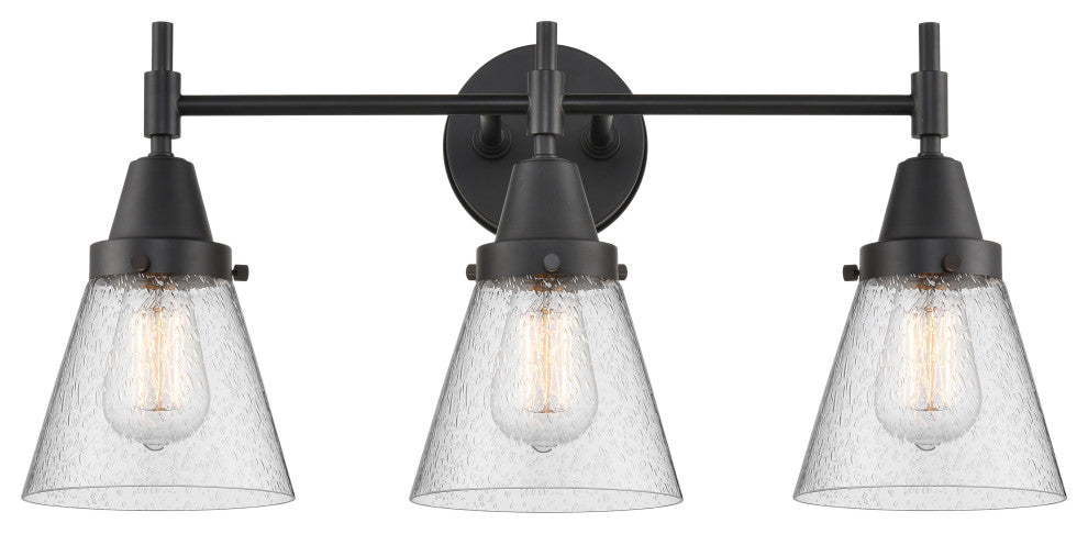 INNOVATIONS LIGHTING 447-3W-BK-G64-LED Caden 3 Light 26 inch Bath Vanity Light