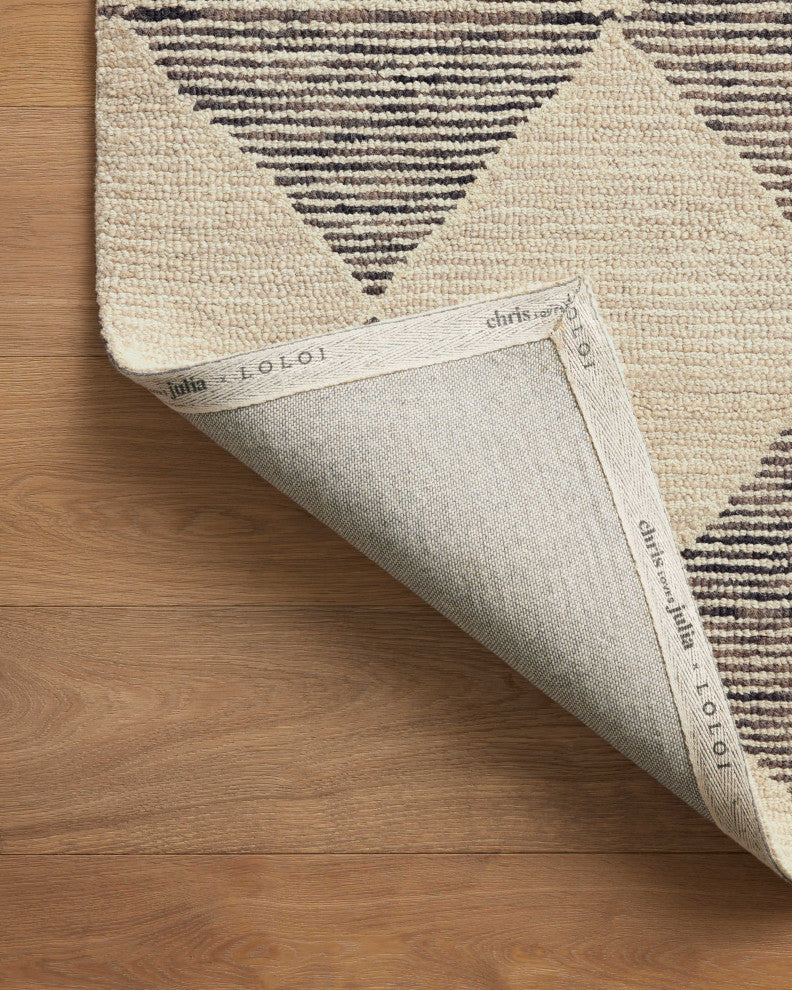 Chris Loves Julia x Loloi Francis Area Rug, Beige / Charcoal, 11'-6" X 15'