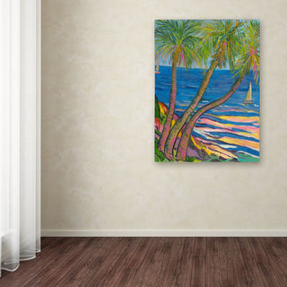 'Three Coconut Palms' Canvas Art by Manor Shadian