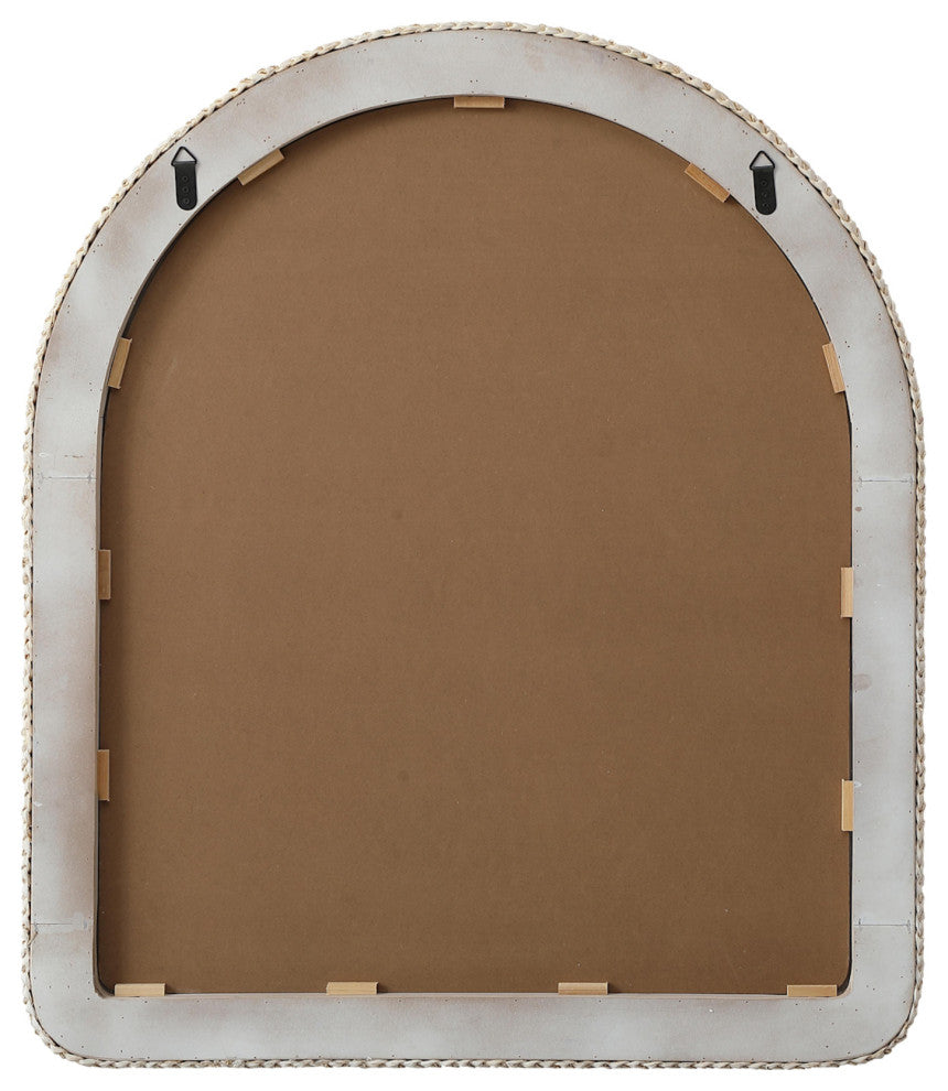 Elegant Lighting MR4G3642 Marlowe 36"W x 42"H Arched Flat Medium - Linen White