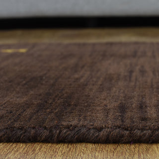 HAND KNOTTED LOOM WOOL ECO-FRIENDLY AREA RUGS - Runner, Brown, Contemporary