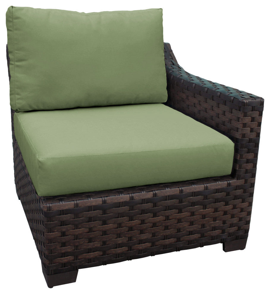 kathy ireland River Brook 2 Piece Wicker Patio Furniture Set, Forest
