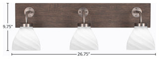 Oxbridge, Bath Bar, Graphite & Painted Distressed Metal, 6.25" White Marble