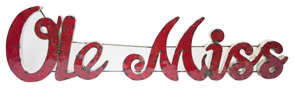Ole Miss Rebels Recycled Metal Wall Decor