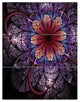 "Glittering Bright Colorful Fractal Flower" Metal Wall Art, 3 Panels, 28"x36"
