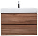 Angela 32" Wall Mount Bathroom Vanity, Walnut