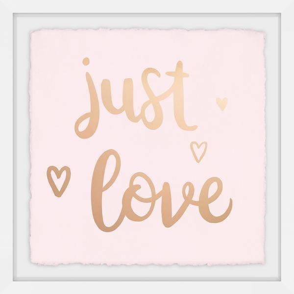 "Just Love" Framed Painting Print, 24"x24"