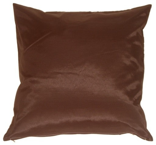 Pillow Decor - White with Brown Spring Flower and Ferns Pillow