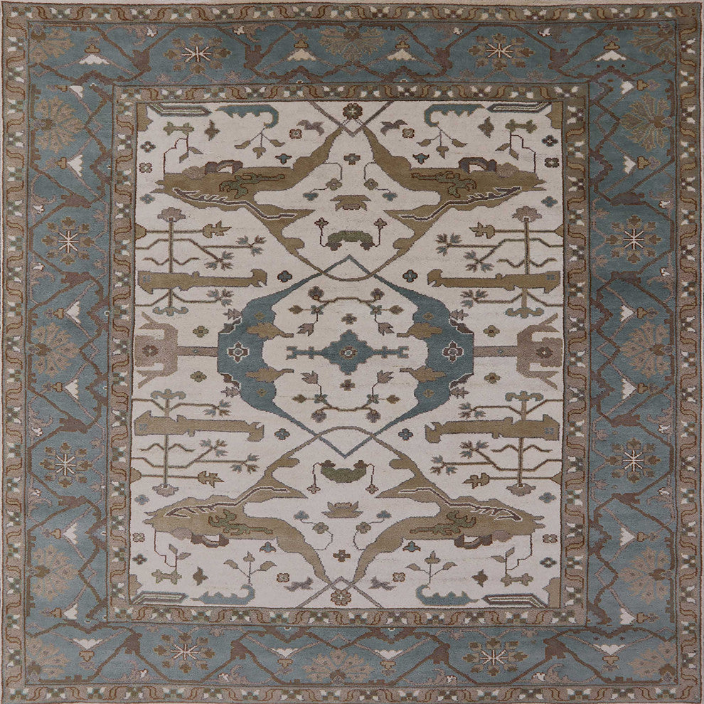Ahgly Company Indoor Square Mid-Century Modern Area Rugs, 5' Square